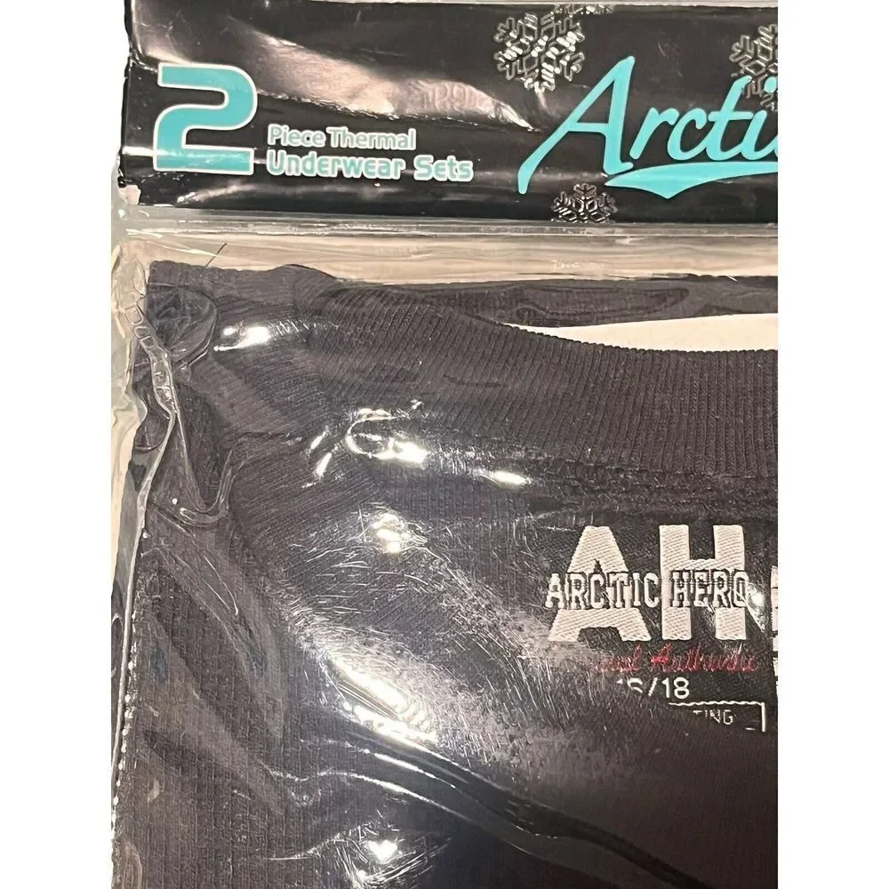 Arctic Hero Boys Waffle Knit Thermal Underwear Set 16 18
